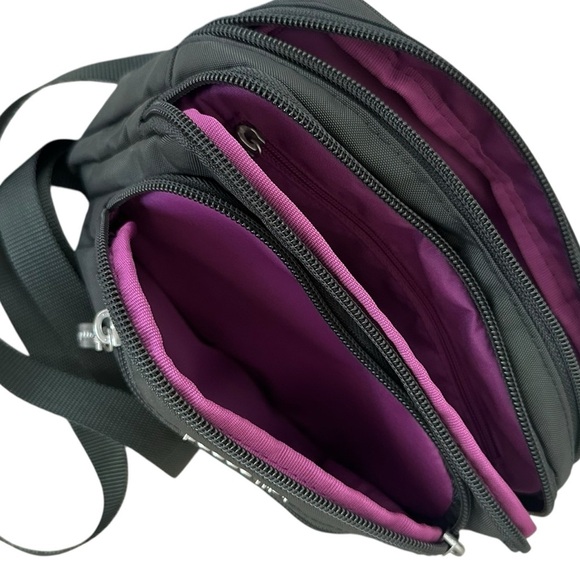 Baggallini Gray Convertible Triple Zip Crossbody - Picture 6 of 12